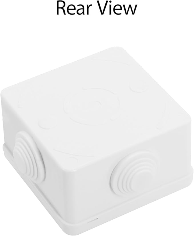 LeMotech Junction Box, ABS Plastic IP55 Water Resistant and Dustproof, Universal Electrical Enclosure, Outdoor and Indoor Project Box, 3.1" x 3.1" x 1.9", White