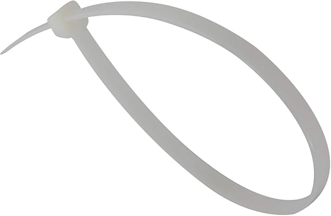GTSE 8 Inch White/Clear Zip Ties, 1,000 Bulk Pack, 40lb Strength, UV Resistant Small Nylon Cable Ties, Self-Locking 8" Tie Wraps