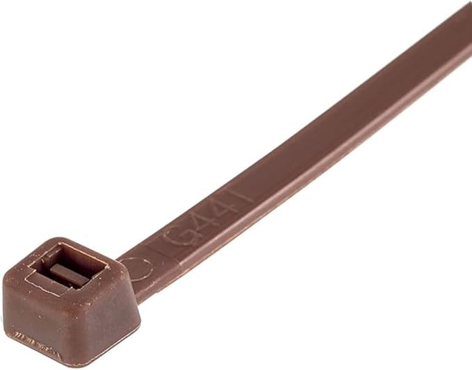 GTSE 4 Inch Brown Zip Ties, 10,000 Bulk Pack, 18lb Strength, UV Resistant Small Nylon Cable Ties, Self-Locking 4" Tie Wraps