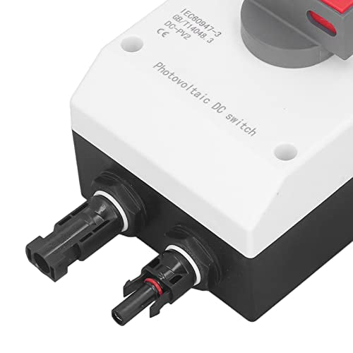 Solar PV DC Switch 1500V 32A, DC Miniature Circuit Breaker IP66 Solar Combiner Box for Solar Panel System RV (Basic Type)