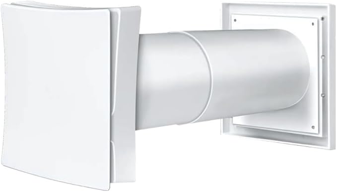 VENTS-US PS 101 - Passive Fresh Air Intake Ventilation Kit with Adjustable Airflow – Includes Telescopic Air Duct (No Motor), and Durable Plastic Indoor and Outdoor Covers