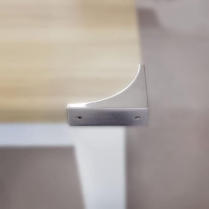 Corner Guards, Metal Corner Protectors for Furniture, Vintage Decorative Corner Guards for Box Table Doors Wood Furniture Edge Cover Safety Guard Pack of 4 Brushed Silver Finish Corner
