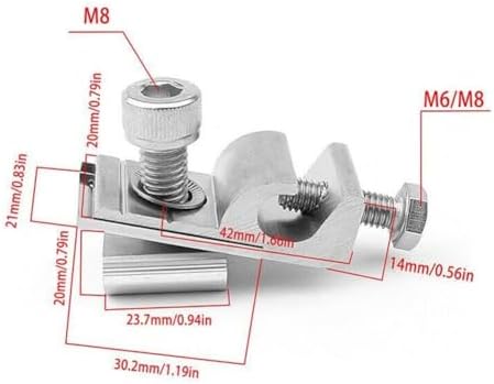 Solar System Grounding Clip 10Pcs Solar Mounting System Grounding Clip Lug Bracket Clamps Set, Solar Panel Photovoltaic On Coupling Earthing Ground Lug Cable Clamp Ground Clamp