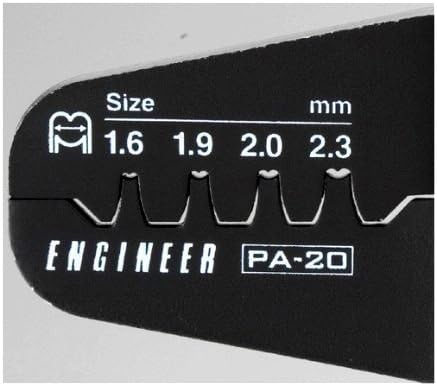 ENGINEER PA-20 Universal Connector Crimping Pliers 175mm. Made in Japan. Crimp AWG #28 to #18 in Micro Connectors, 2.5mm pitch to 5mm pitch connector pins