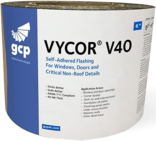 Grace Vycor V40 Self Adhered Flashing - 6 Inch - Single Roll