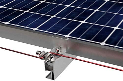 Solar Panel Photovoltaic Bolt-On Coupling Earthing Ground Lug Cable Clamp Ground Clamp with Lay in Lug for Bare Wire and Pipe