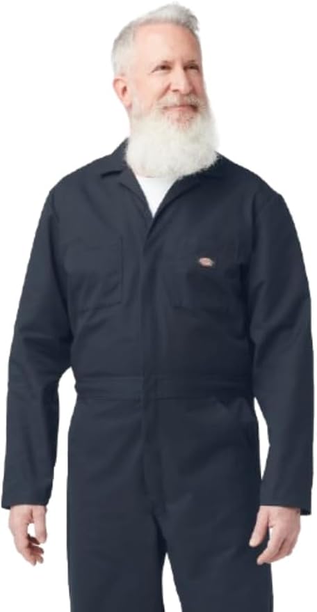 Dickies Long Sleeve Coveralls, DARK NAVY, L RG