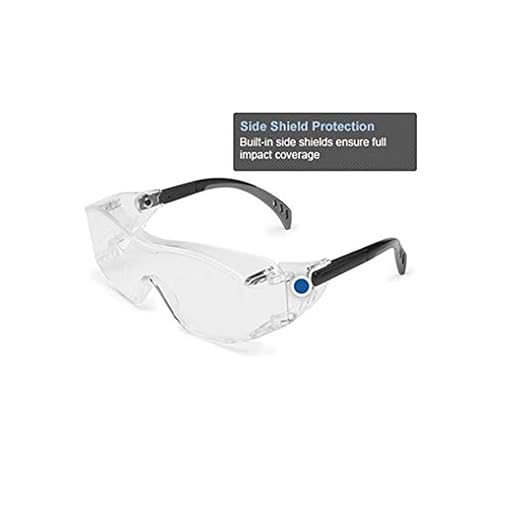 Gateway Safety 6983 Cover2 Safety Glasses Protective Eye Wear - Over-The-Glass (OTG), Gray Lens, Black Temple, 3 Pair