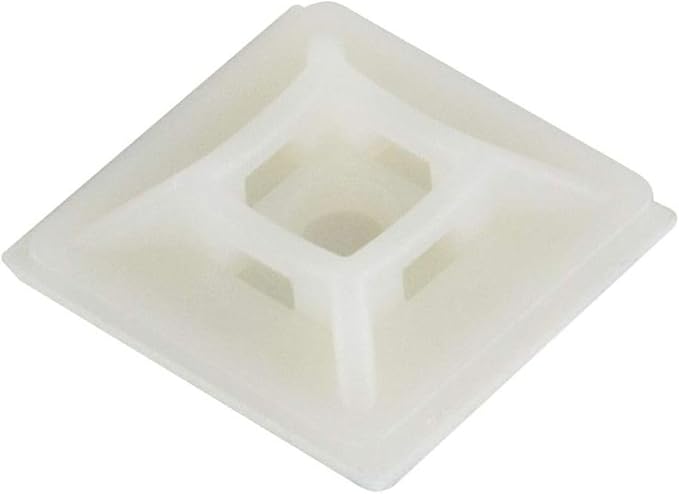 GTSE 15,000 Pack White Zip Tie Mounts, 3/4" Adhesive Mounting Squares, Cable Tie Mount, Cable Clips Organizer Holders, Zip Tie Anchor for Wire Bundles, UV Resistant Tie Wrap Bases