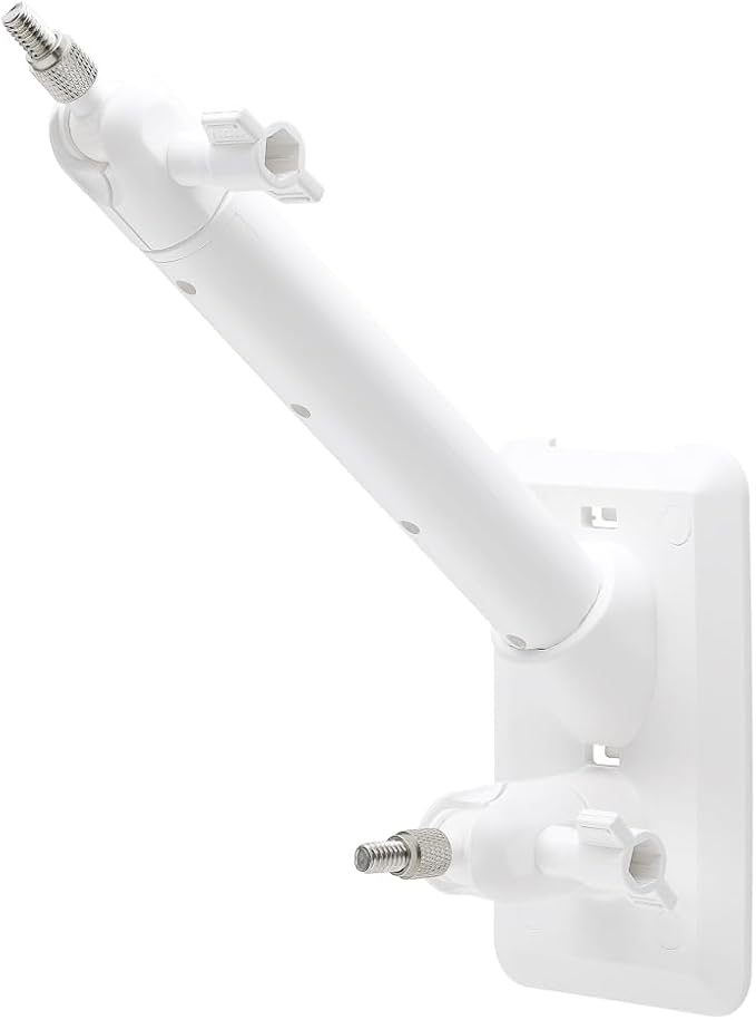 Holicfun 2-in-1 Wall Mount for Ring, Arlo, and Cameras & Solar Panels with 1/4"-20 Screw Hole - White
