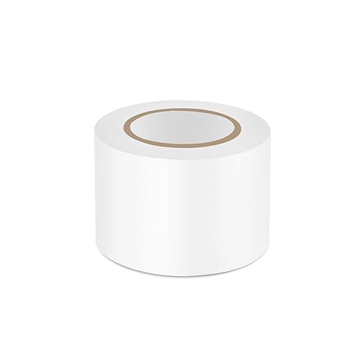 2 Pack Pipe Wrap Tape with PVC Backing, 50' Length X 2" Width White Insulation Tape, Chemical Resistant for Insulation and Protection of Electrical Wires, Water Pipes and Underground Pipes