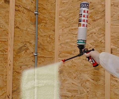 Akfix Thermcoat Fire Rated Spray Foam Insulation Kit 960 sq ft (48x27.1 oz.) - 11.32/2 inch Closed Cell Expanding Wide Sealant Thermal Insulation for Walls and Attic - Gun & Cleaner Included