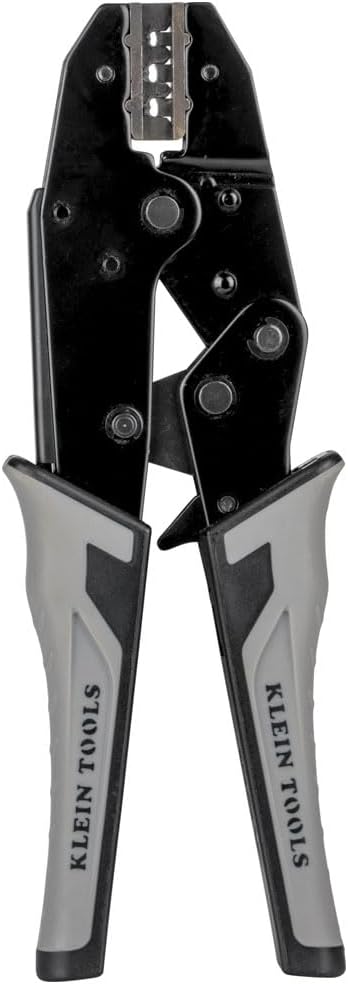Klein Tools 3010CR MC4 Solar Ratcheting Crimper for 10-14 AWG Stranded Copper Wire PV Connectors