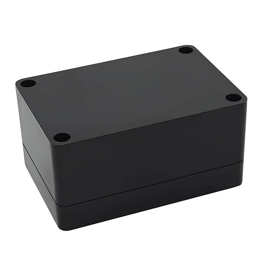 LeMotech Junction Box IP65 Waterproof Project Box Dustproof ABS Plastic Electrical Boxes Universal Enclosure for Electronic Black 3.93x 2.68x 1.97 inch (100 x 68 x 50 mm)(Pack of 2)
