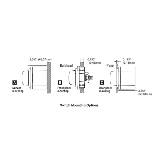 Blue Sea Systems 4‑Position Mini Selector Battery Switch, Red, 6007 m‑Series