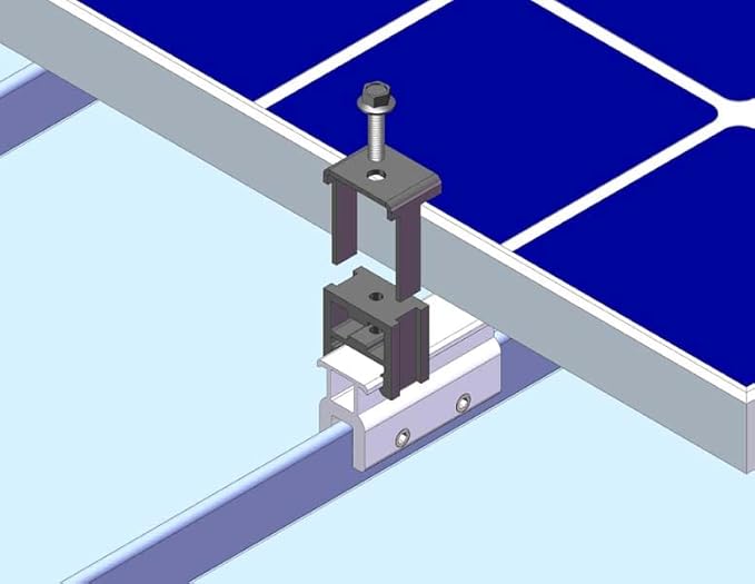 End Clamp MageClamp Rail-Less Solar Mounting Kit for Standing Seam Metal Roof Solar Panel Module Racking Installation
