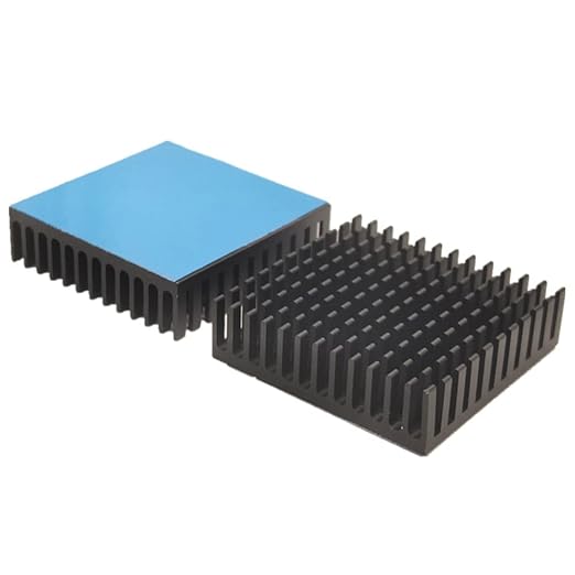 4PCS Black Aluminum Heat Sink with Thermal Conductive Adhesive Tape, 40×40×11mm Heatsink Cooler for Cooling VRM GPU Stepper Driver 3D Printer Stepper Motor