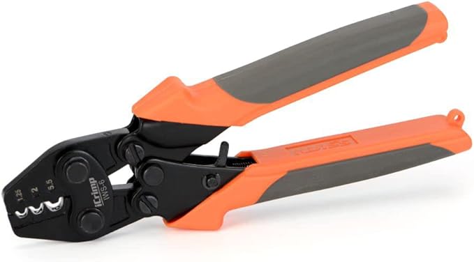 iCrimp Non-insulated Terminal Crimping Tool for AWG 16 to AWG 10 Non-Insulated Terminals and Butt/Spice/Open/Plug Connectors for Auto Electrical,Marine,Motorcycle Wiring Repairs,Loom Assembly