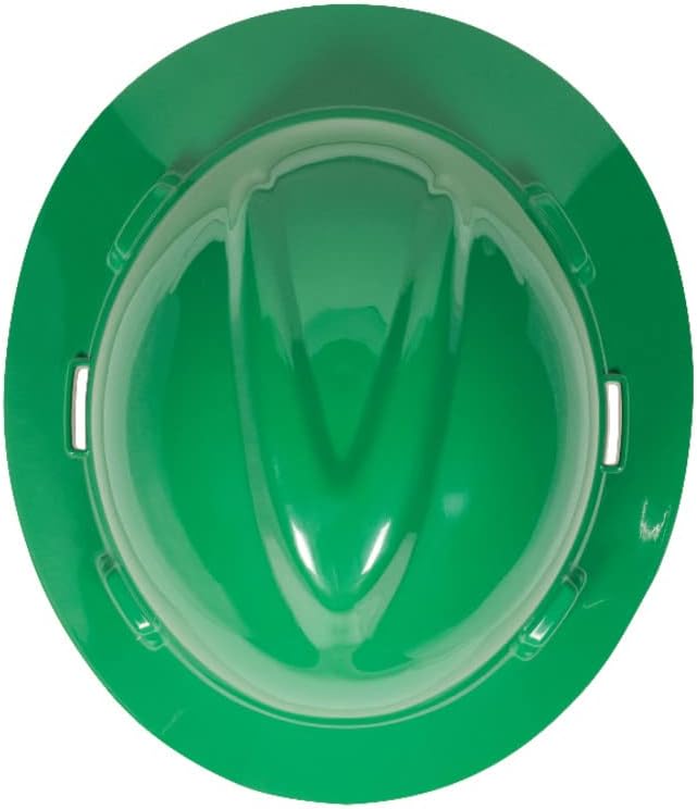 MSA V-Gard Full-Brim Hard Hat with Suspension - Polyethylene Shell, Superior Impact Protection and Self Adjusting Crown Straps - Standard Size Hard Hat
