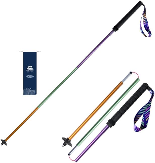 AONIJIE Trekking Poles -2 Ultralight Collapsible Carbon Fiber Hiking Poles with Anti-Shock and Quick Lock System, Folding Walking Sticks for Hiking, Camping