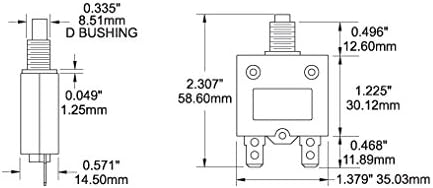 Blue Sea Systems Push Button Reset-Only CLB Circuit Breakers with Screw Terminals