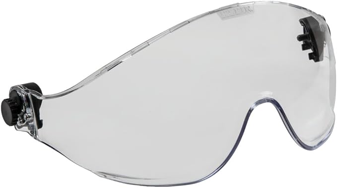 Klein Tools VISORCLR Clear Visor for Hard Hat and Safety Helmet, Low Profile, Impact Rated, Anti Fog, Scratch Resistant, Flip-Up, UV Protection