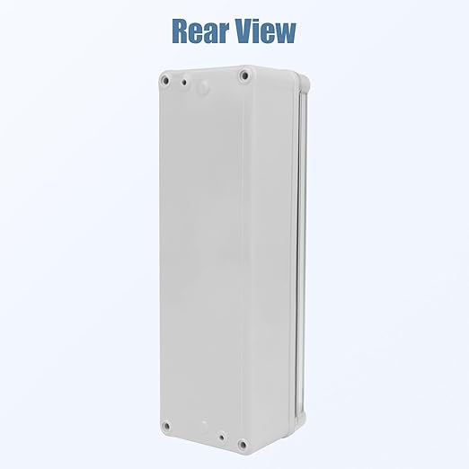 LeMotech Junction Box IP67 Waterproof Dustproof Electrical Box Project Box DIY Enclosure Gray with Transparent Clear Cover, External Size 9.8x3.1x2.8in (250x80x70mm)