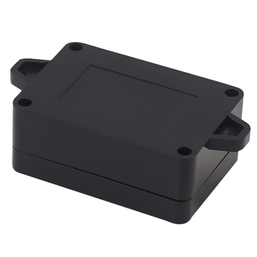 Zulkit Junction Box ABS Plastic Dustproof Waterproof IP65 Universal Electrical Boxes Project Enclosure with Fixed Ear Black 3.27 x 2.28 x 1.30 Inch (83 x 58 x 33 mm)(Pack of 2)