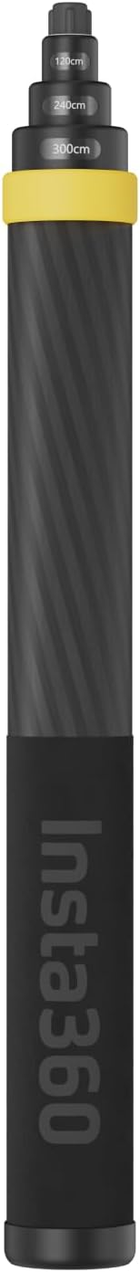 Insta360 Extended Edition Selfie Stick, 3m (9.8ft) Carbon Fiber Invisible Pole, Compatible with Insta360 Ace, Ace Pro, Ace Pro 2, GO 3, GO Ultra, GO 3S, GO Ultra, ONE X2, X3, X4, X5 Action Cameras