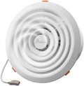 8 Inch Round Bathroom Exhaust Fan，110 CFM 1 Sone Powerful and Quiet Bathroom Ventilation, Replacement for Mobile Home，Through Wall Vent Fan, Easy Install