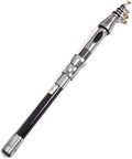 Collapsible Fishing Rod,Telescopic Fishing Rod,Ultralight Fishing Rod with Portable Retractable Handle, Stainless Steel Guides- Carbon Fiber Pocket Fishing Pole (4.9)