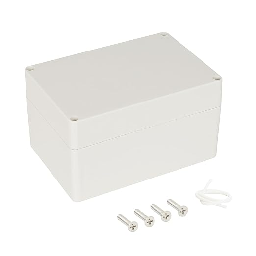 LeMotech Waterproof Dustproof IP65 ABS Plastic Junction Box Universal Electric Project Enclosure Pale Gray 6.3 x 4.3 x 3.5 inch (160 x 110 x 90 mm)