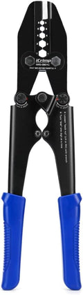 iCrimp Heavy Duty Copper Lug Crimping Tool, for AWG 8,6,4,2,1 Gauge Battery Cable Ring Terminal Ends with Built-in Cable Cutter