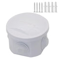 Zulkit Junction Box ABS Plastic Dustproof Waterproof IP55 Universal Electrical Boxes Project Enclosure White D3.1 x H2