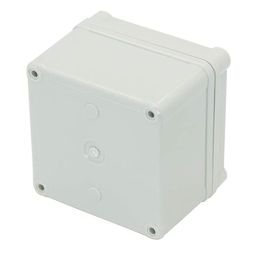 Zulkit Junction Box ABS Plastic Dustproof Waterproof IP67 Junction Boxes Universal Electrical Project Enclosure DIY Electronic Project Box Grey 3.94 x 3.94 x 2.95 inch (100 x 100 x 75 mm)