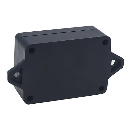 Junction Box IP65 Waterproof ABS Plastic Electrical Project Case Power Junction Boxes, Project Box with Fixed Ear Black 3.3 x 2.3 x 1.3Inch (83 x 58 x 33mm)