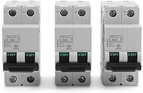 DC Miniature Circuit Breaker, 250V DC 2P Low Voltage Air Circuit Breaker Solar Energy Switch (32A)