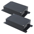 Zulkit Junction Box ABS Plastic Dustproof Waterproof IP65 Universal Electrical Boxes Project Enclosure with Fixed Ear Black 5.91 x 3.94 x 1.73 Inch (150 x 100 x 44 mm)(Pack of 2)