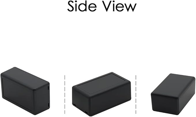 LeMotech 5Pcs ABS Plastic Electrical Project Case Power Junction Box, Project Box Black 2.4 x 1.4 x 1.0 inch (61 x 36 x 25 mm)