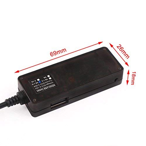 DROK USB Tester, USB-A 2.0 Digital Multimeter Dual USB Output Ports PD QC 3.0 Color LED Display, 7 Modes Capacity Voltage Current Power Voltmeter Ammeter for Laptop Power Bank Solar Panel