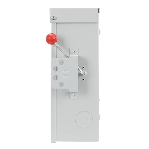 100A Manual Transfer Switch for Generator, 24000W General-Duty Double-Throw Safety Switch, 120/240-Volt Transfer Switches, NEMA 3R Standards for Outdoor & Indoor, 100 AMP 2P