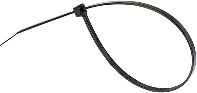 GTSE 10 Inch Black Zip Ties, 1,000 Bulk Pack, 18lb Strength, UV Resistant Small Nylon Cable Ties, Self-Locking 10" Tie Wraps