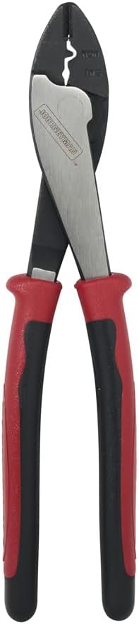 Klein Tools J1005 Crimping and Cutting Tool, Tapered Nose for 10 to 22 AWG Solderless Terminals and Connectors