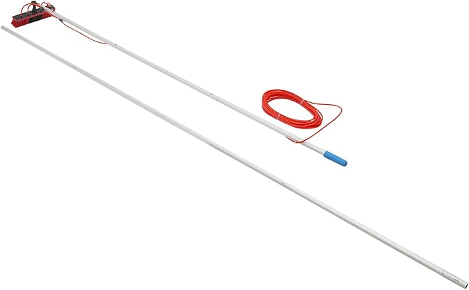Reach Solar Panel Cleaning Brush Kit, 14" Width Cleaning Brush, Window Washing Equipment Kit with Telescopic Pole 65ft Water Hose Ideal for Snow Removal Windows Boats RVs Decks (22.97ft)
