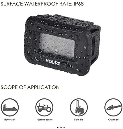 NR-HM038AD AC/DC 5V to 277V,Snap-in Digital LCD Hour Meter Kit,Initial Hours Settable,Resettable Partial Running Hours,Built-in Battery,Waterproof,Use for ZTR Lawn Mower Tractor Generator
