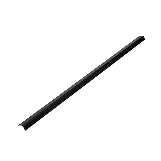 LC LICTOP Aluminum Angle Stock, Metal Corner Guards, Peel and Stick L Shaped Wall Door Frame, Cabinet Protectors Edge Trim Molding, 13.9in L x 0.4in-0.6in W x 0.07in T, 4Pcs Black
