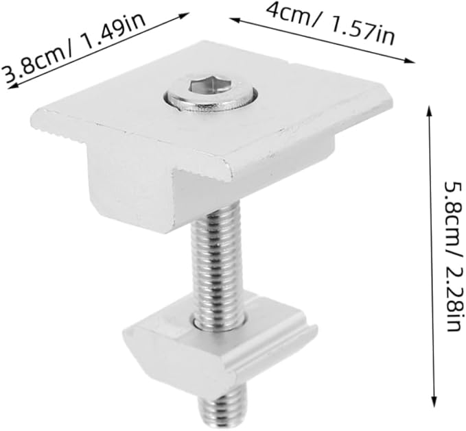 4pcs Aluminum Alloy Mid Clamps for Solar Panel Installation and Fit Weather-resistant Mounting Hardware for