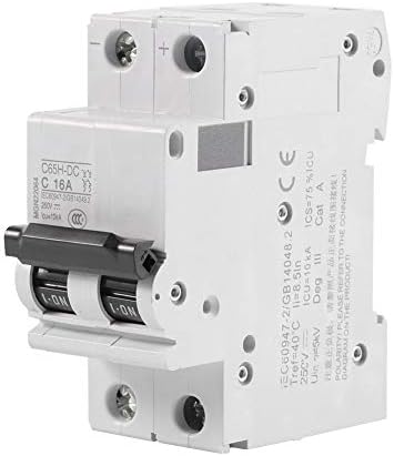 Low Voltage DC Miniature Circuit Breaker 2P 250V 63A for Solar Panels DIN Rail Mount