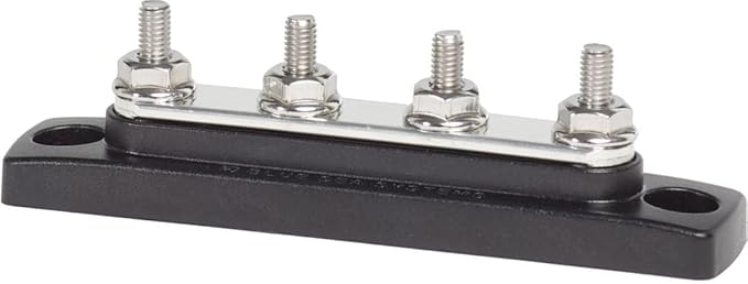 Blue Sea Systems 2305 100 Amp Mini BusBar with 4 studs, Without Cover