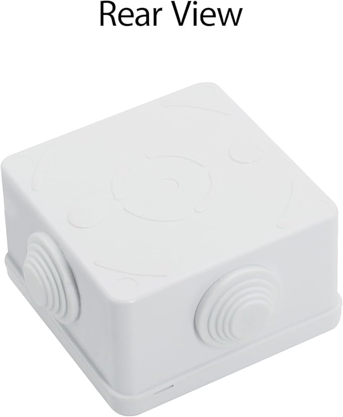 LeMotech Junction Box, ABS Plastic IP55 Water Resistant and Dustproof, Universal Electrical Enclosure, Outdoor and Indoor Project Box, 3.4" x 3.4" x 2", White (Pack of 2)